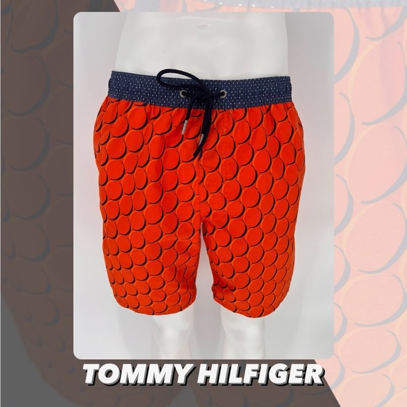 EUC Tommy Hilfiger Circle Print Swim Trunks - Picture 1 of 9